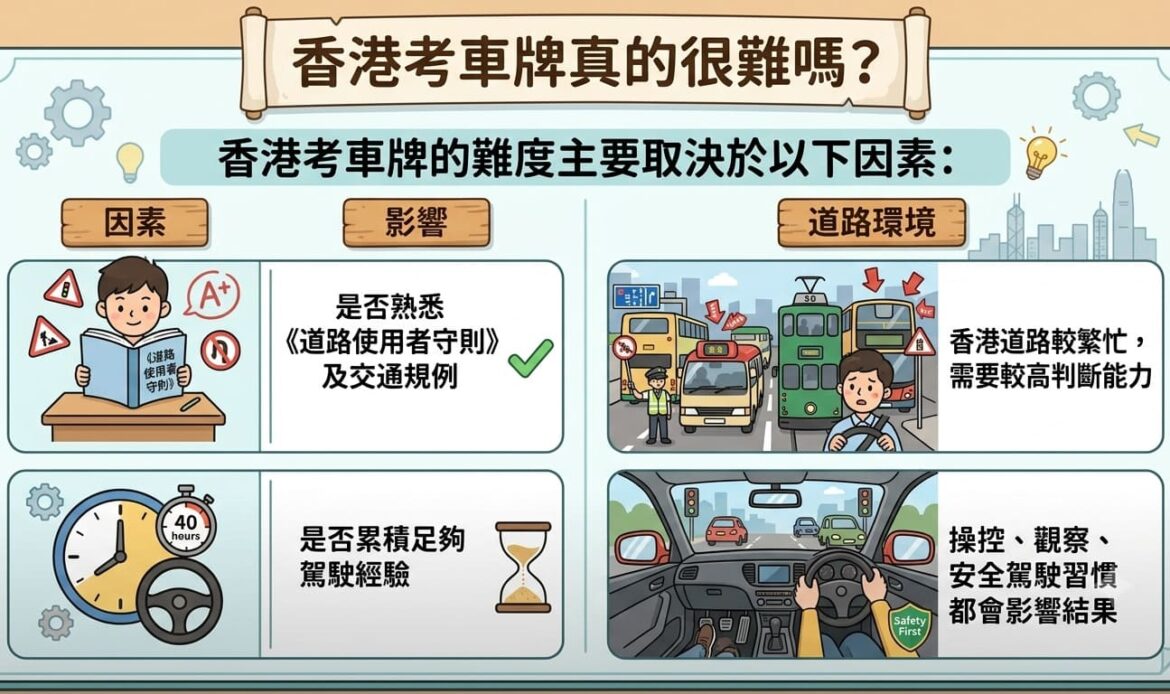 香港考車牌難度