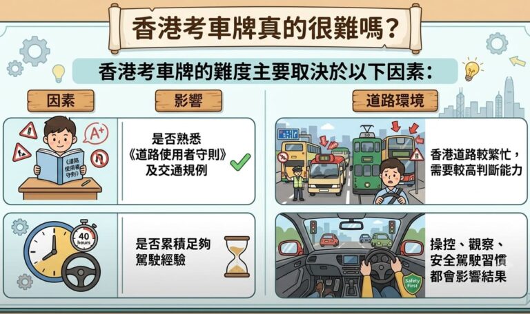 香港考車牌難度