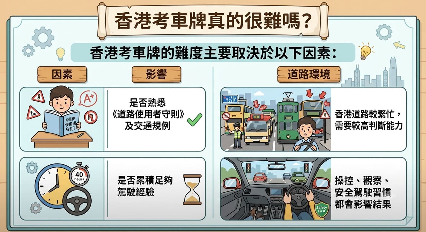 香港考車牌難度